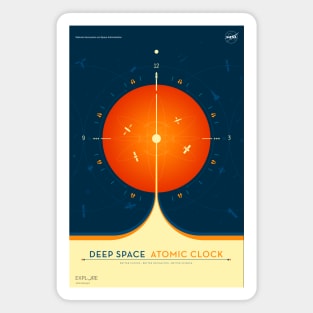 NASA Atomic Clock Mission Orange Magnet